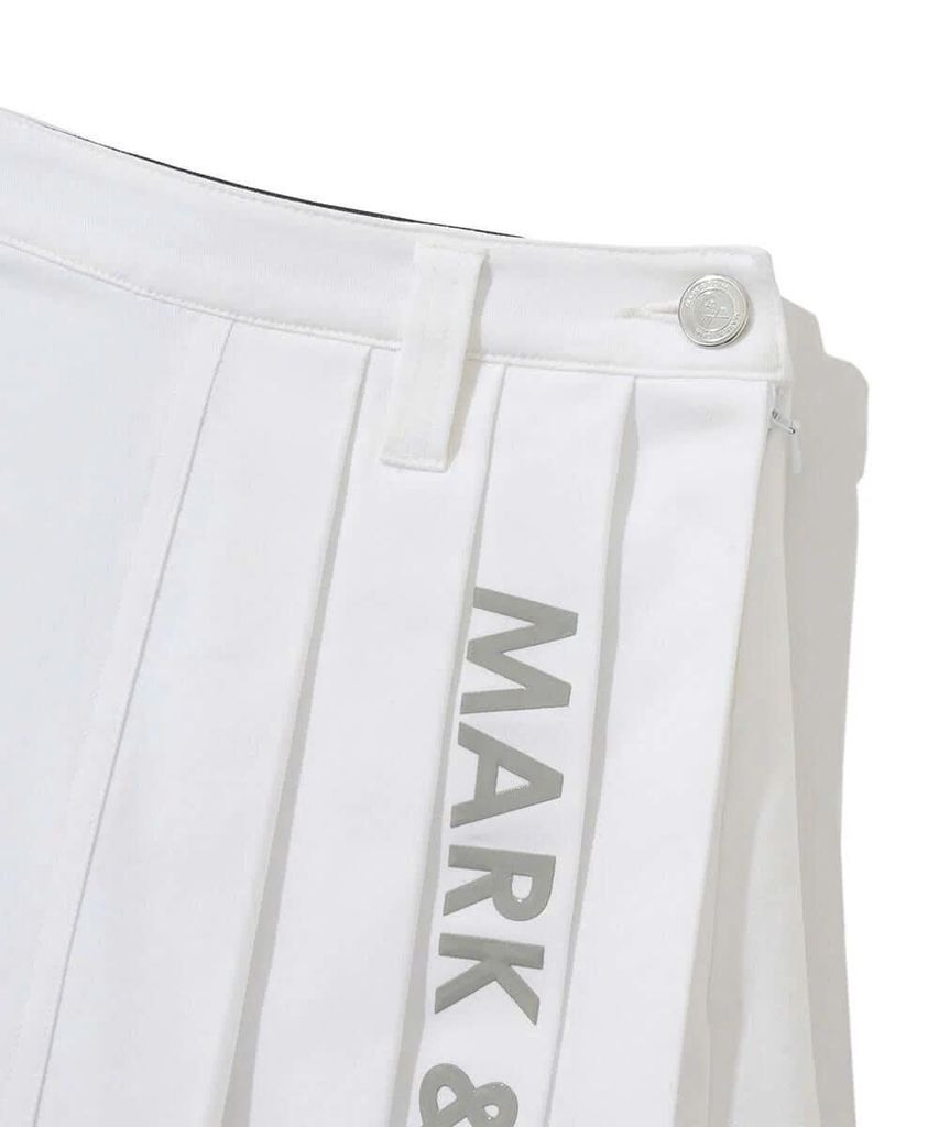 Váy golf Lotta Asym Pleated Mini Skirt MLW-5A-AE02 (White) | MARK & LO