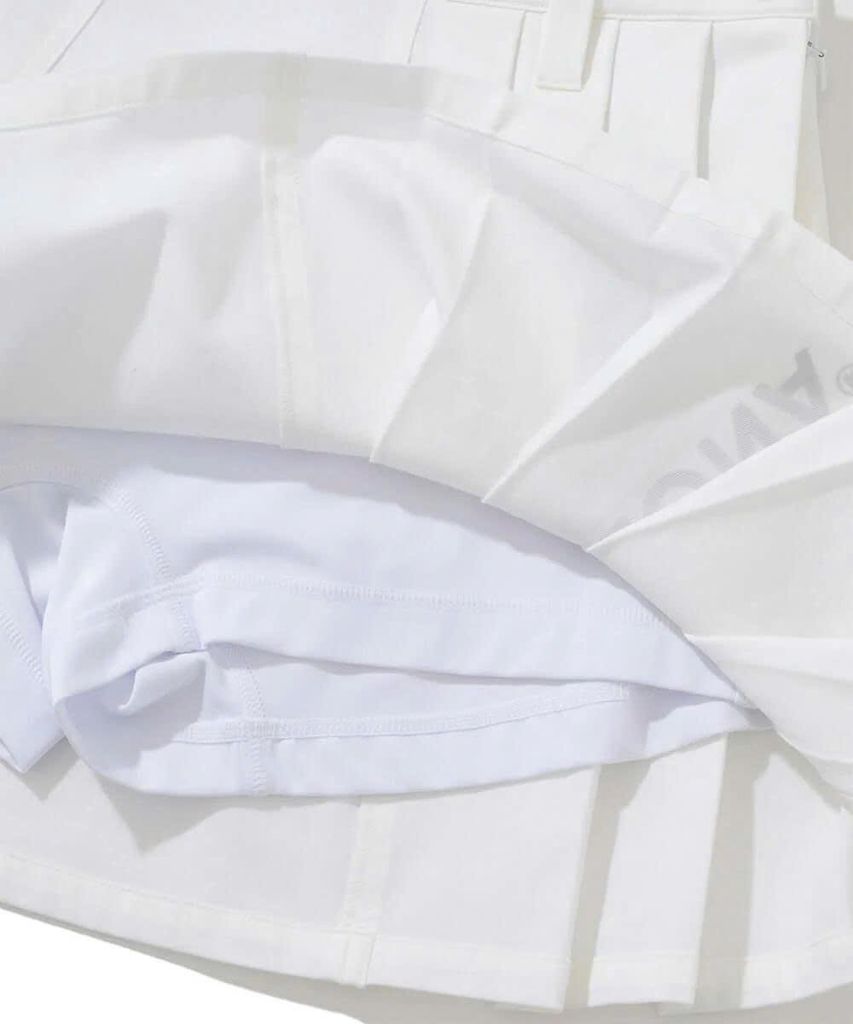 Váy golf Lotta Asym Pleated Mini Skirt MLW-5A-AE02 (White) | MARK & LO