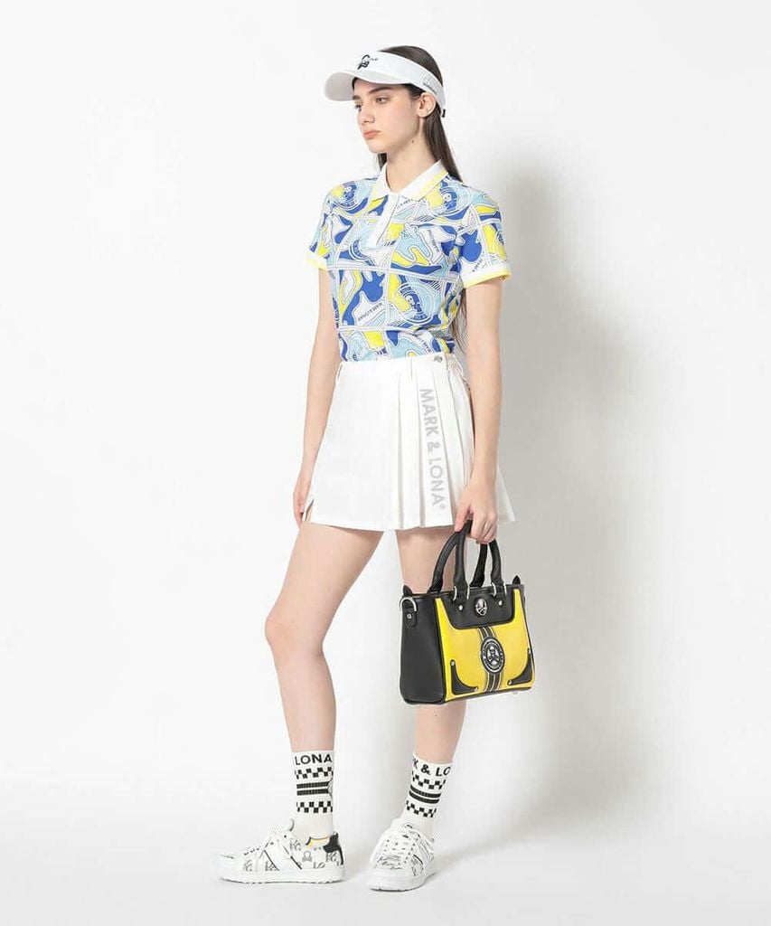 Váy golf Lotta Asym Pleated Mini Skirt MLW-5A-AE02 (White) | MARK & LO