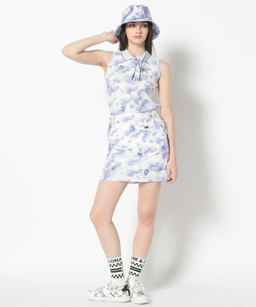 Váy golf Pulse Camo Skirt MLW-5A-AE05 (Blue) | MARK & LONA