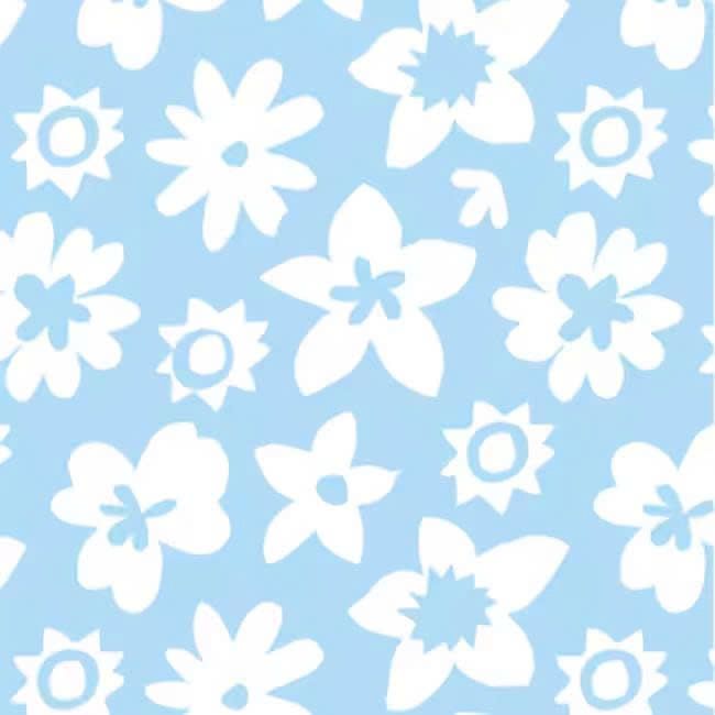 Áo golf nam tay ngắn Allover Floral Lisle White / Sky 31491 | FootJoy