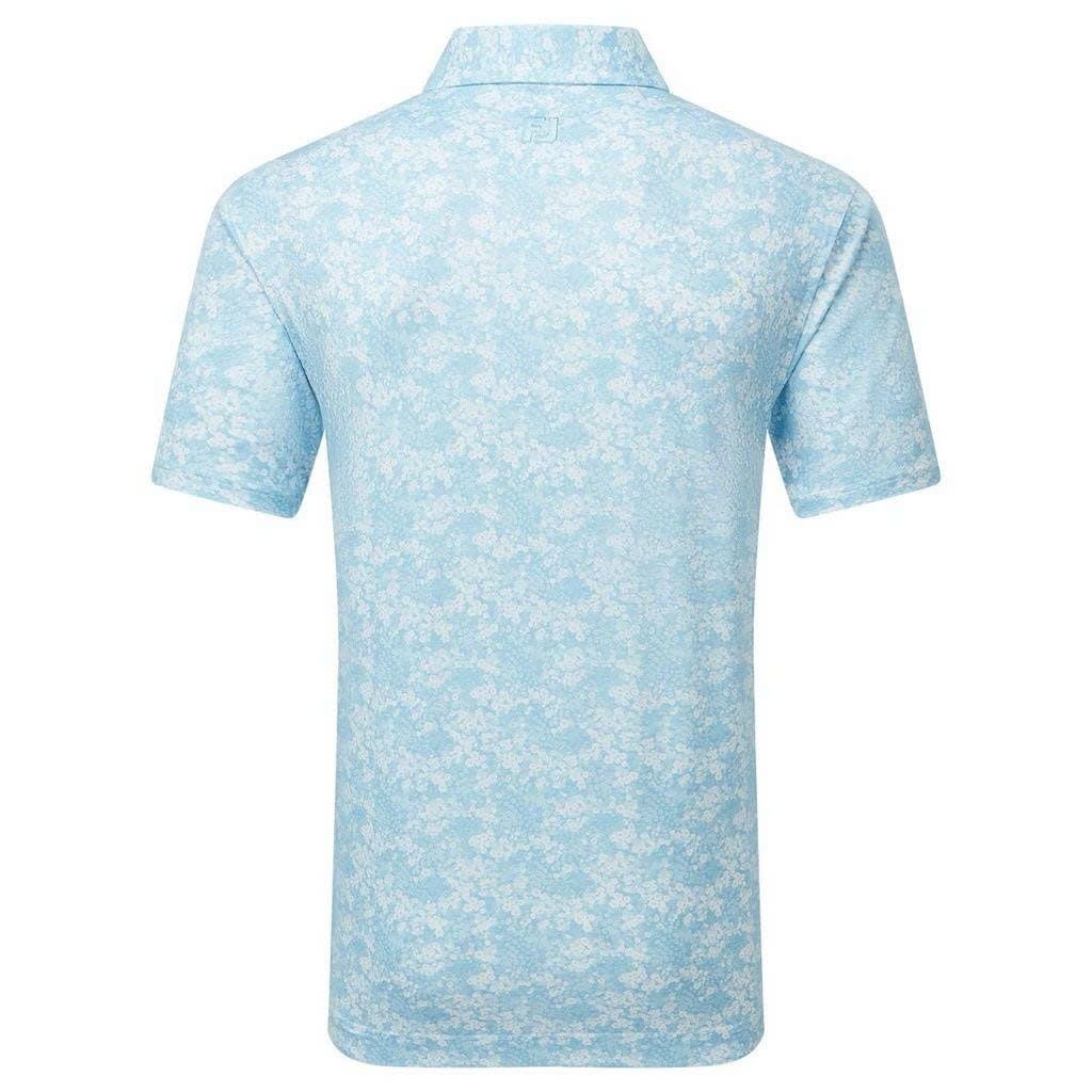 Áo golf nam tay ngắn Garden Print Lisle Air Blue 37459 | FootJoy