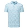 Áo golf nam tay ngắn Garden Print Lisle Air Blue 37459 | FootJoy