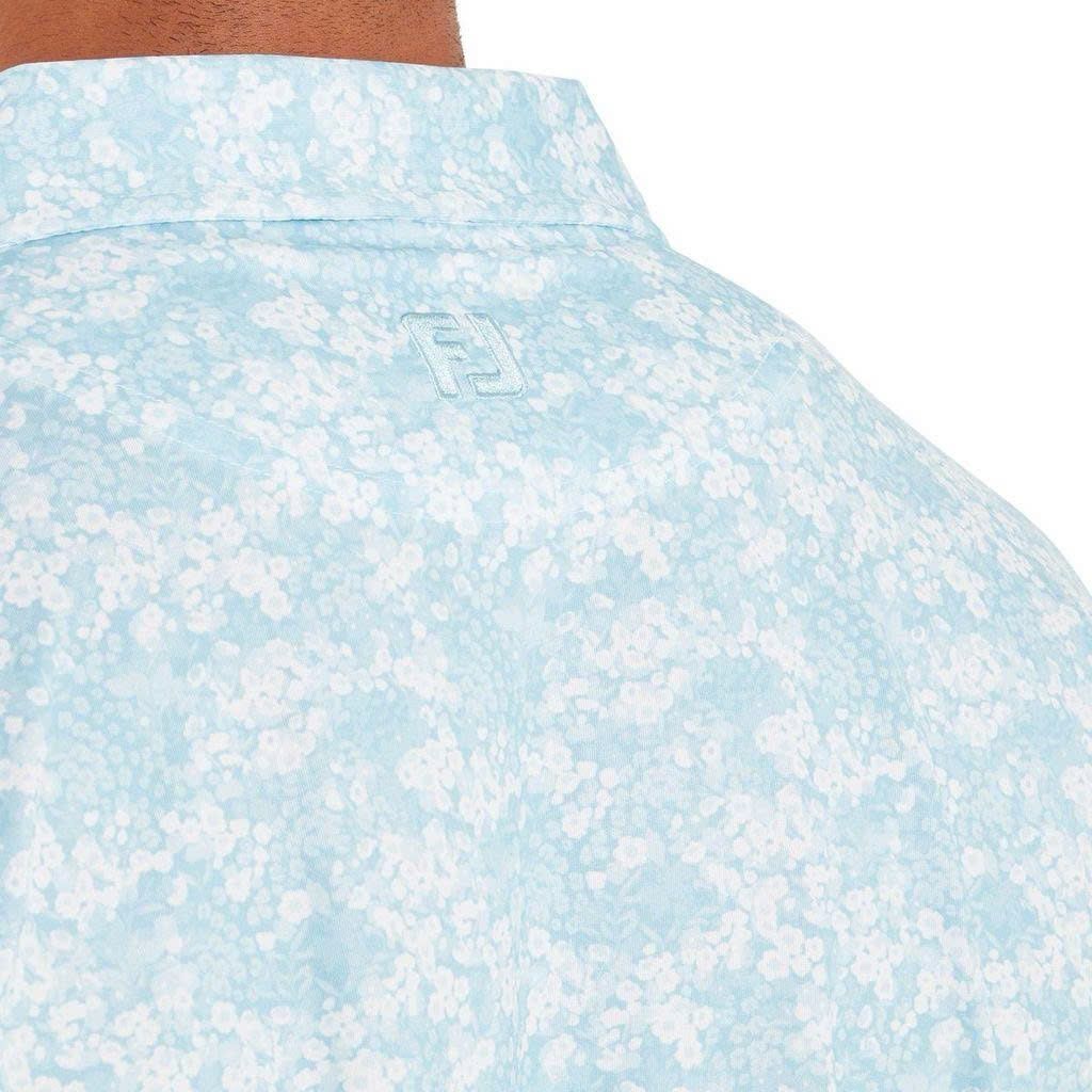 Áo golf nam tay ngắn Garden Print Lisle Air Blue 37459 | FootJoy