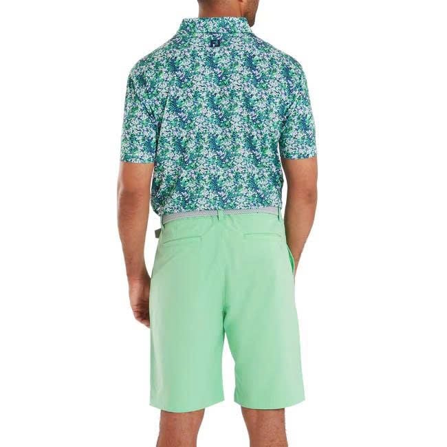 Áo golf nam tay ngắn Garden Print Lisle Navy 37461 | FootJoy