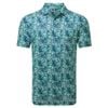 Áo golf nam tay ngắn Garden Print Lisle Navy 37461 | FootJoy