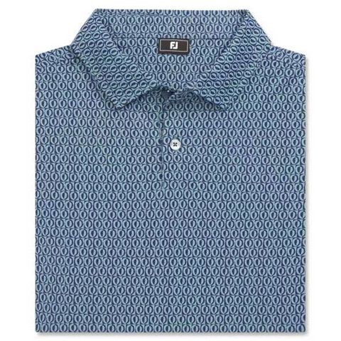 Áo golf nam tay ngắn Modernist Geo Pique Steel Blue / Navy 37447 | FootJoy