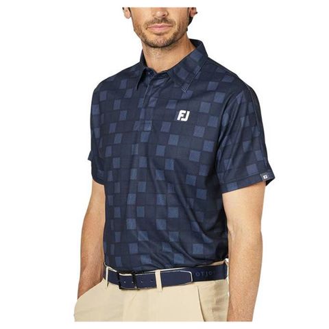 Áo golf nam tay ngắn Short Sleeve Print Shirts Dark Navy 34690 | FootJoy