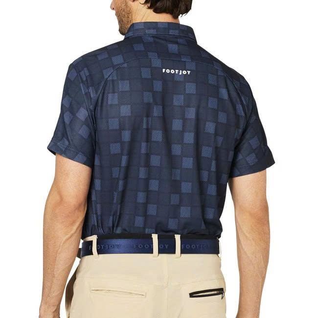 Áo golf nam tay ngắn Short Sleeve Print Shirts Dark Navy 34690 | FootJ