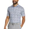 Áo golf nam tay ngắn Tweed Print Lisle White / Navy 37474 | FootJoy