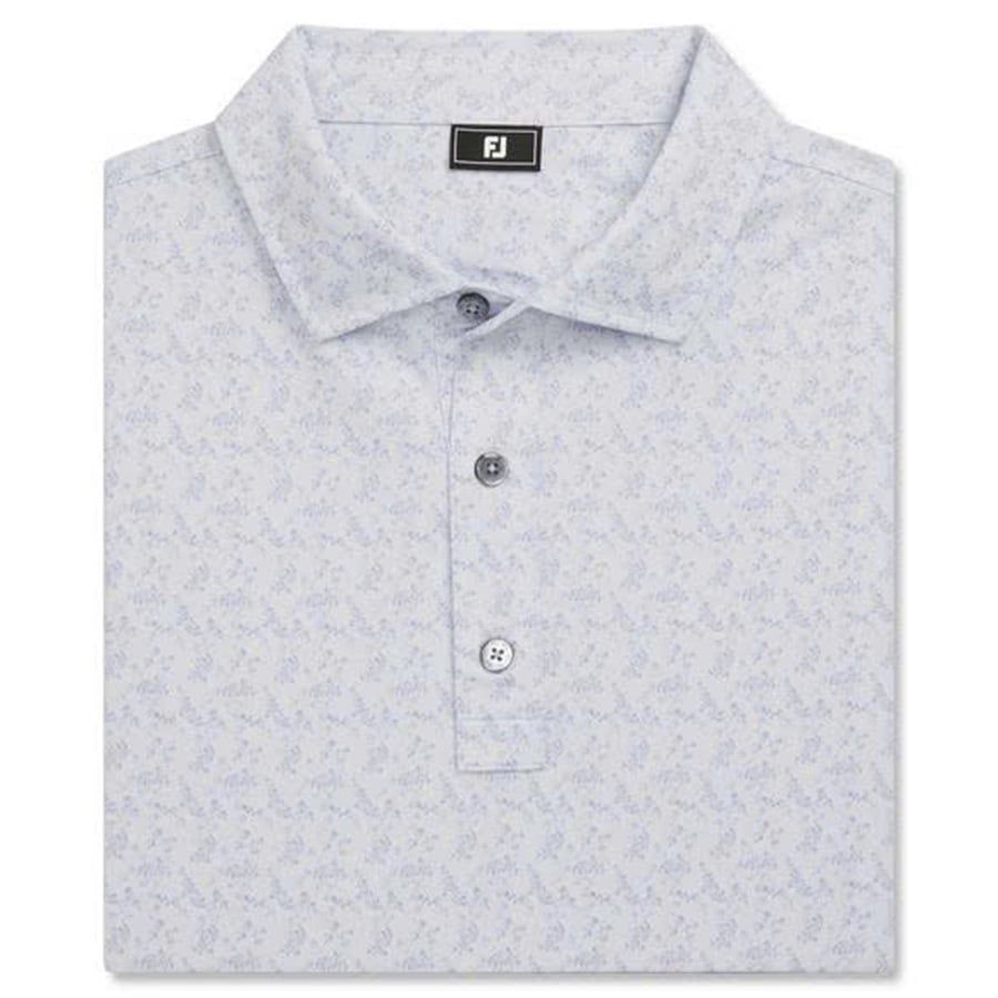 Áo golf nam tay ngắn Vintage Floral Lisle Ice Water / Periwinkle 37451