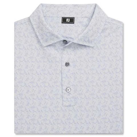 Áo golf nam tay ngắn Vintage Floral Lisle Ice Water / Periwinkle 37451 | FootJoy