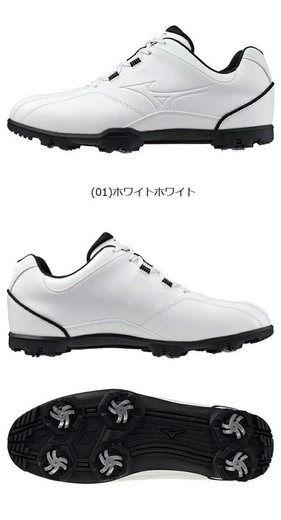 Giày golf nam GM-STYLE WIDE ST SS25 WHITE/SALUTE 51GQ255101 | Mizuno
