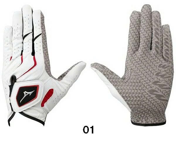 Găng tay golf nam W-GRIP MEN WHITE/RED 5MJML40101 | Mizuno
