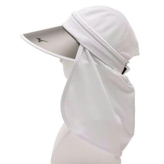 Nón kết golf nữ che gáy 4-WAY UV VISOR WHITE E2MWA22401 | Mizuno
