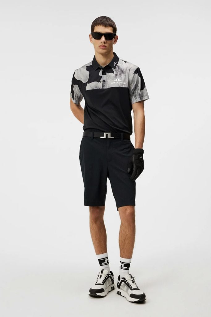 Áo golf nam tay ngắn Jeff Tour Golf Polo BLACK GMJT11575-9999 | J.Lind