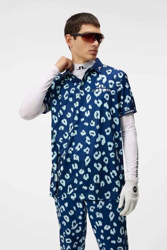 Áo golf nam tay ngắn KV Tour Golf Polo Savanna Estate Blue GMJT11572-O