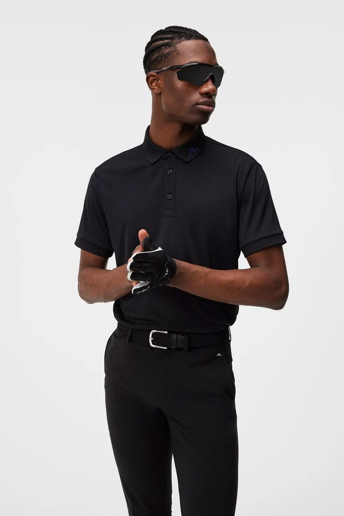 Áo golf nam tay ngắn KV Regular Fit Print BLACK GMJT11526-9999 | J.Lin