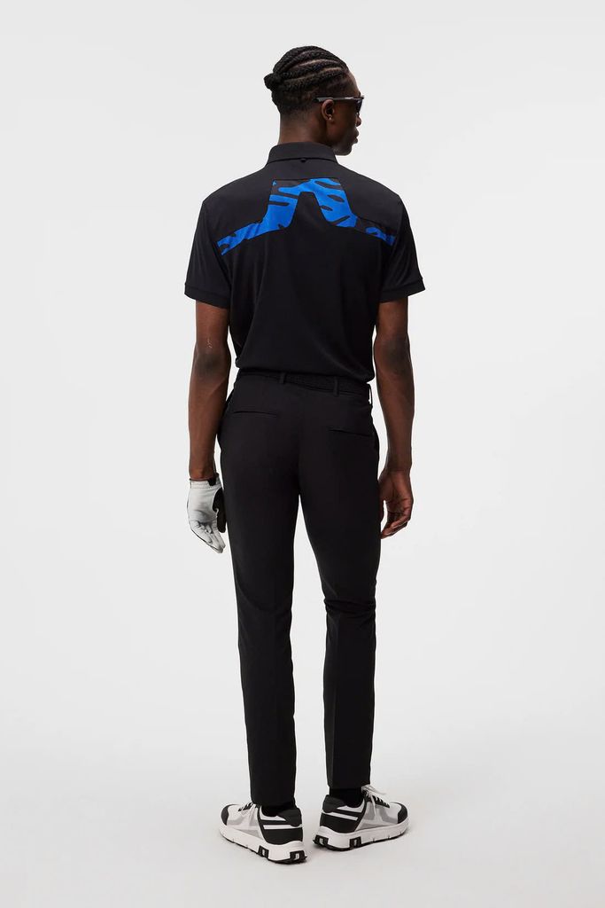 Áo golf nam tay ngắn KV Regular Fit Print BLACK GMJT11526-9999 | J.Lin