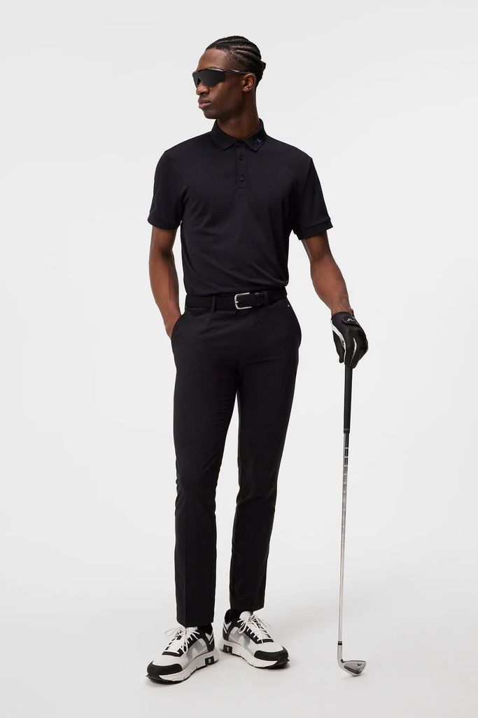 Áo golf nam tay ngắn KV Regular Fit Print BLACK GMJT11526-9999 | J.Lin