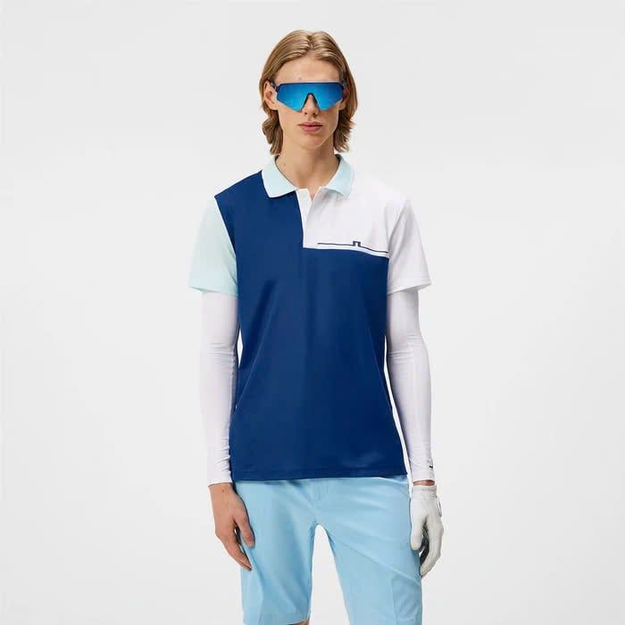 Áo golf nam tay ngắn Cliff Reg Polo Estate Blue GMJT09557-O341 | J.Lin