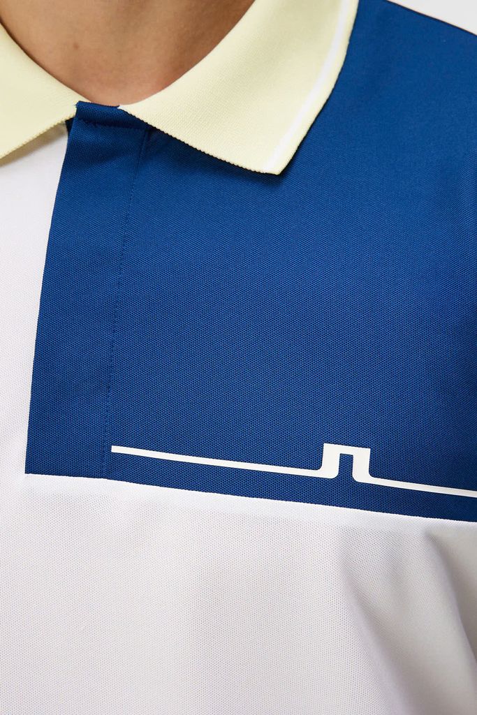 Áo golf nam tay ngắn Cliff Reg Polo WHITE GMJT09557-0000 | J.Lindeberg