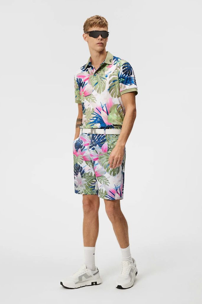 Áo golf nam tay ngắn Tour Tech Reg Fit Print Polo Calypso Oil Green GM