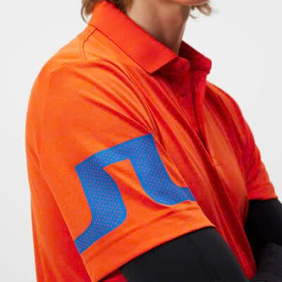 Áo golf nam tay ngắn Heath Regular Fit Polo Tangerine Tango Melange GM