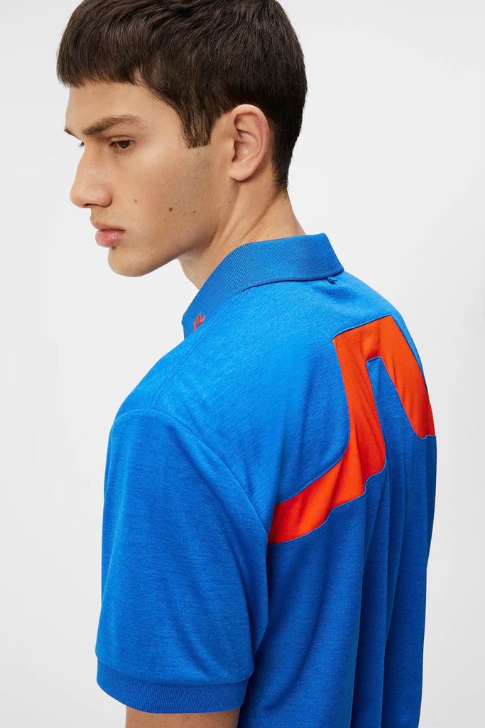 Áo golf nam tay ngắn KV Regular Fit Polo Nautical Blue Melange GMJT091