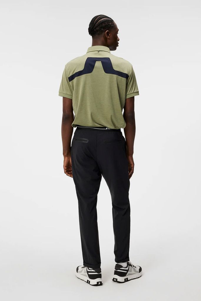 Áo golf nam tay ngắn KV Regular Fit Polo Oil Green Melange GMJT09158-M
