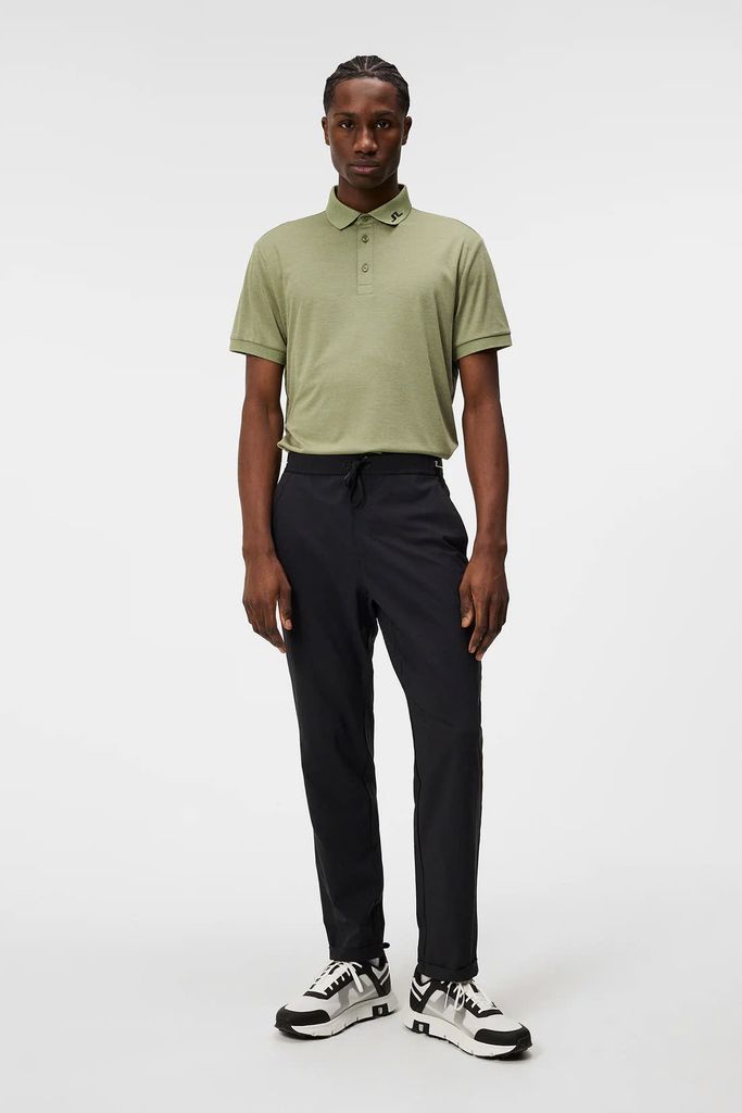 Áo golf nam tay ngắn KV Regular Fit Polo Oil Green Melange GMJT09158-M