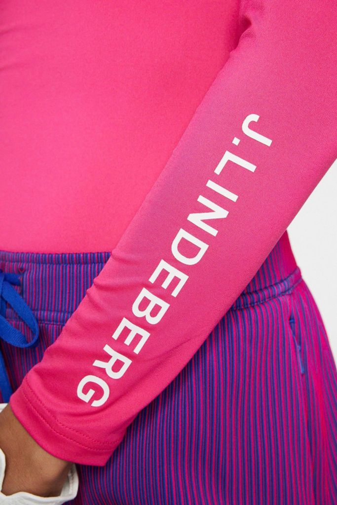 Áo golf nữ tay dài Asa Soft Compression Top Pink Peacock GWJT10711-S15