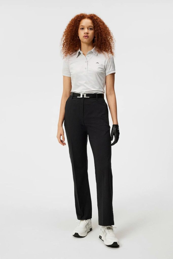 Áo golf nữ tay ngắn Alaya Jacquard Polo Neptune Jacquard Light Grey GW