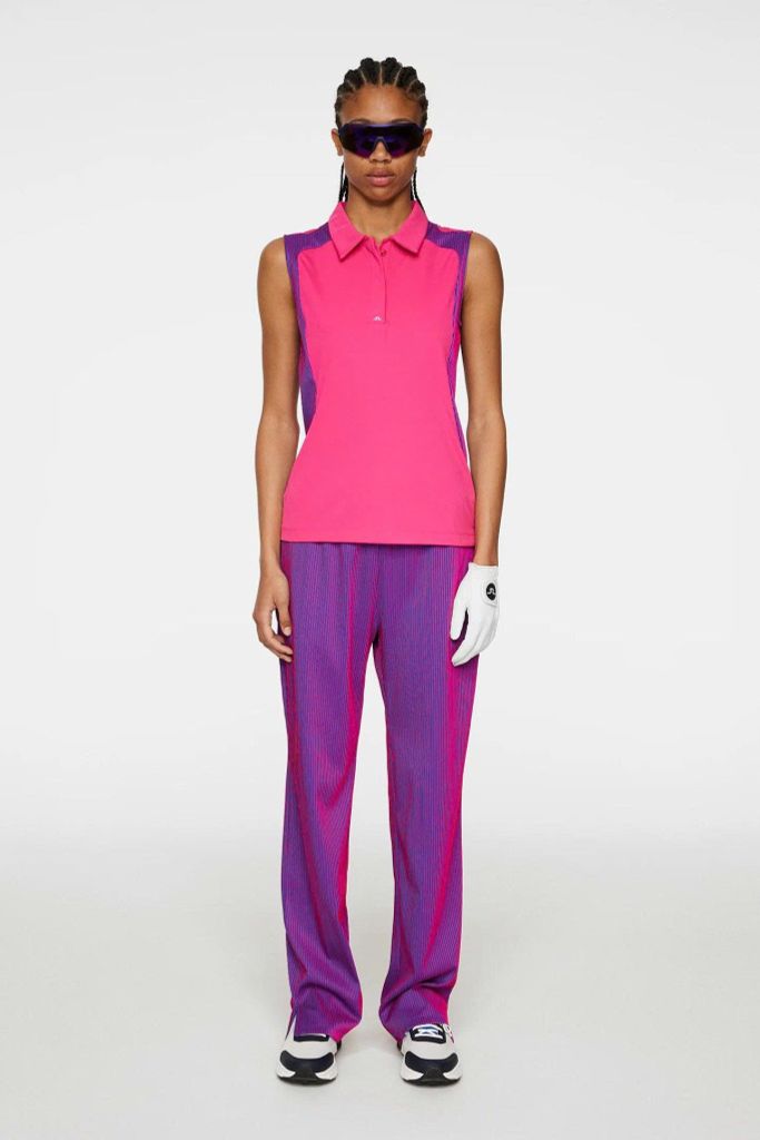 Áo golf nữ tay ngắn Betsy Sleeveless Polo Pink Peacock GWJT10716-S153