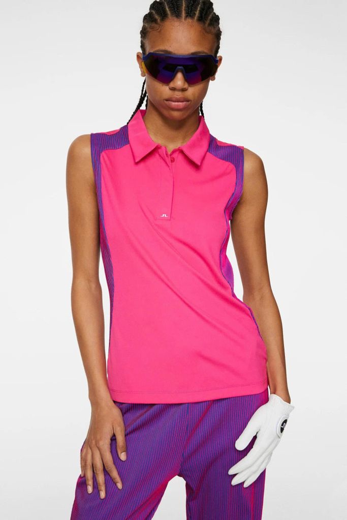 Áo golf nữ tay ngắn Betsy Sleeveless Polo Pink Peacock GWJT10716-S153
