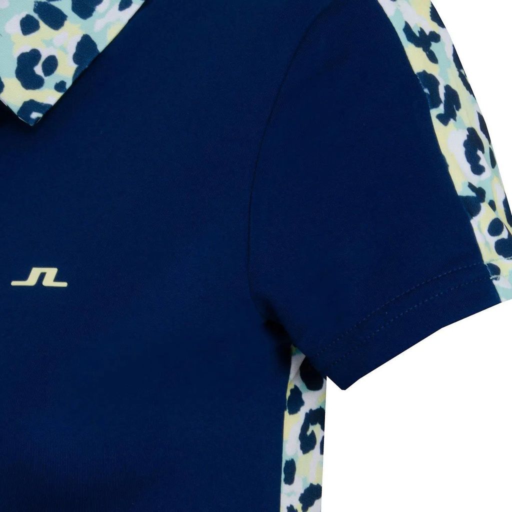 Áo golf nữ tay ngắn Cara Polo Estate Blue GWJT09012-O341 | J.Lindeberg