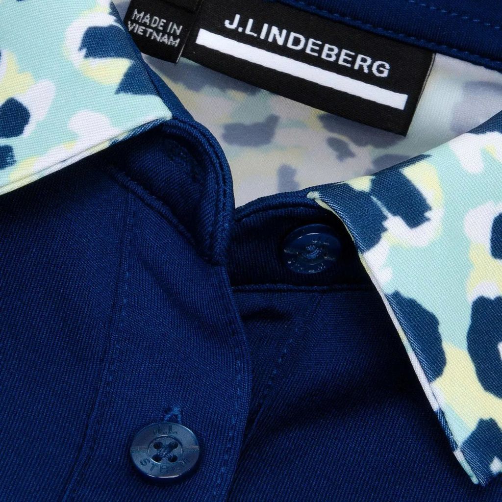 Áo golf nữ tay ngắn Cara Polo Estate Blue GWJT09012-O341 | J.Lindeberg