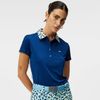 Áo golf nữ tay ngắn Cara Polo Estate Blue GWJT09012-O341 | J.Lindeberg