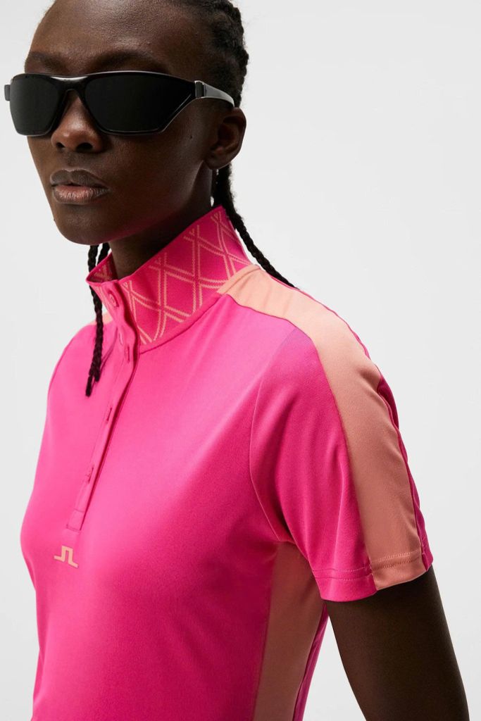 Áo golf nữ tay ngắn Pip Polo Fuchsia Purple GWJT09010-Q116 | J.Lindebe