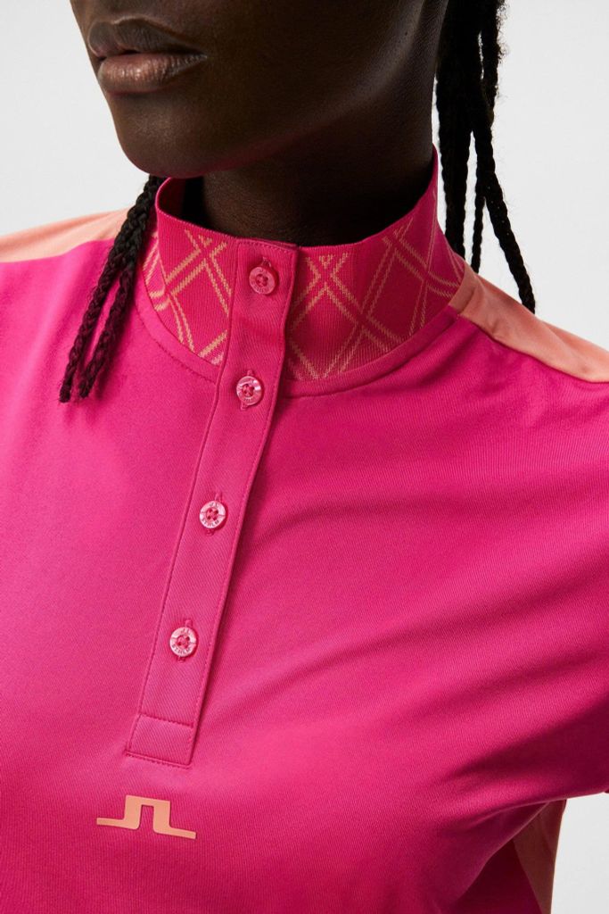 Áo golf nữ tay ngắn Pip Polo Fuchsia Purple GWJT09010-Q116 | J.Lindebe