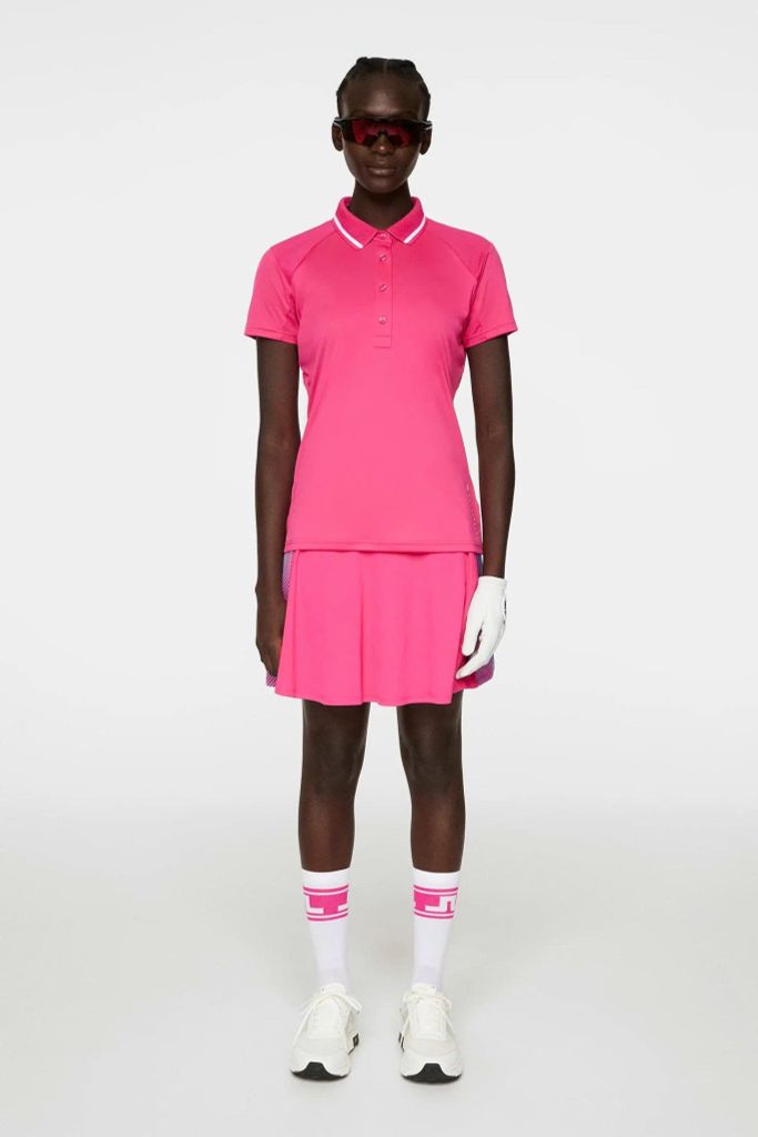 Áo golf nữ tay ngắn Rebecca Polo Pink Peacock GWJT10729-S153 | J.Linde