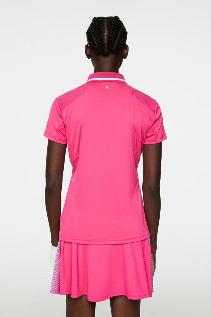 Áo golf nữ tay ngắn Rebecca Polo Pink Peacock GWJT10729-S153 | J.Linde