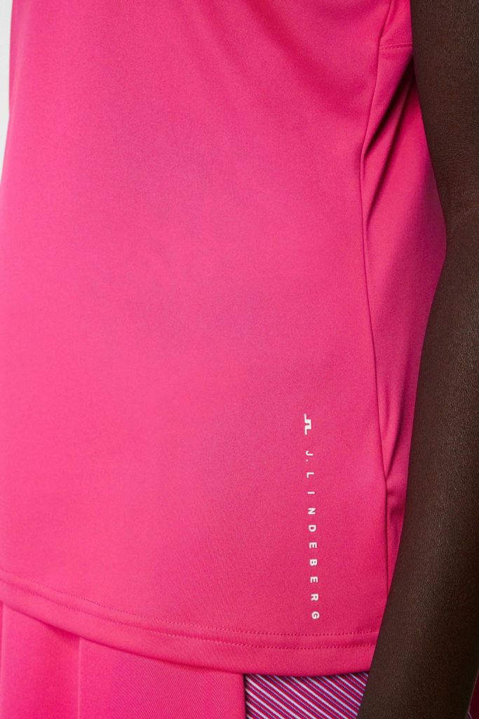 Áo golf nữ tay ngắn Rebecca Polo Pink Peacock GWJT10729-S153 | J.Linde