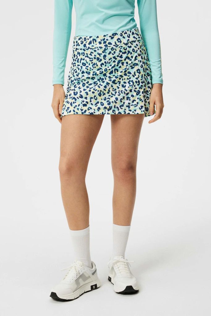 Váy golf Amelie Print Skirt Leopard Aruba Blue GWSD09352-O495 | J.Lind