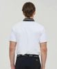 Áo golf nam tay ngắn Mesh Block Knit Collar Shot T-Shirt - White AGEMM