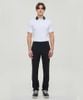 Áo golf nam tay ngắn Mesh Block Knit Collar Shot T-Shirt - White AGEMM
