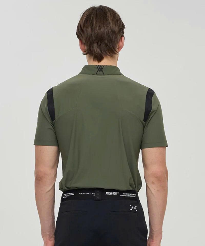 Áo golf nam tay ngắn Sporty Short T-Shirt - Khaki AGEMMTS02KH | Anew G