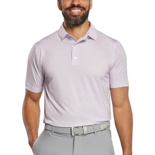 Áo golf nam tay ngắn Stellar Print Lisle White/Pink/Sky 37512 | FootJo