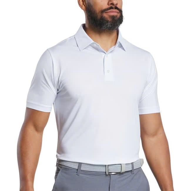 Áo golf nam tay ngắn Tonal Dot Print Lisle WHITE 37498 | FootJoy