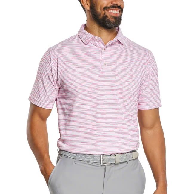 Áo golf nam tay ngắn Broken Stripe Print Pique White / Magenta 37443 |